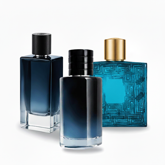 SET MIT 3 PARFÜMS: Holziger Herrenduft, Frischer Herrenduft und Aromatischer Herrenduft