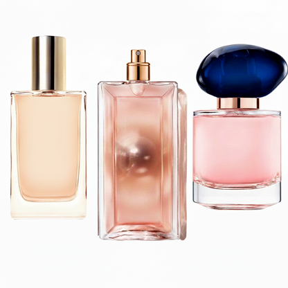SET MIT 3 PARFÜMS: Blumig-orientalisches Damenparfum, Elegantes Blütenduft und Modernes feminines Eau de Parfum