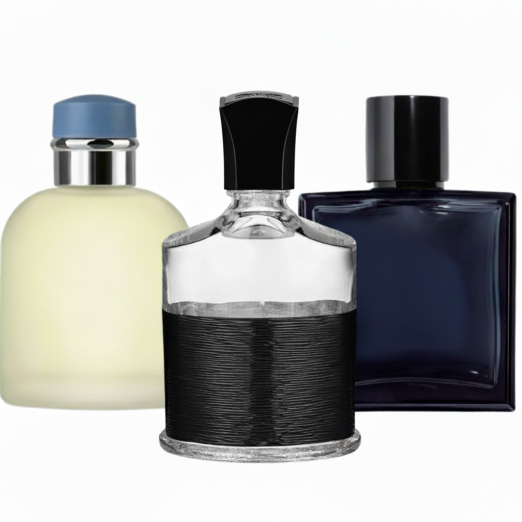SET MIT 3 PARFÜMS: Holziger Herrenduft, Fruchtiger Premium-Duft und Frischer Sommerduft (Eau de Parfum)