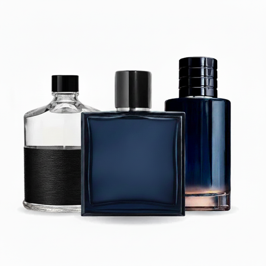 SET MIT 3 PARFÜMS: Holziger Herrenduft, Aromatischer Zitrusduft und Würziger Fougère-Duft – 100 ml